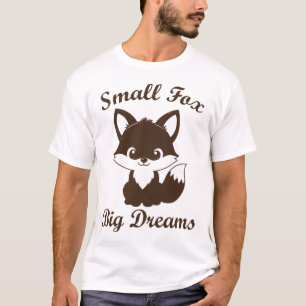 Kleiner Fuchs, große Träume Süßes Cartoon-Fuchs-T- T-Shirt