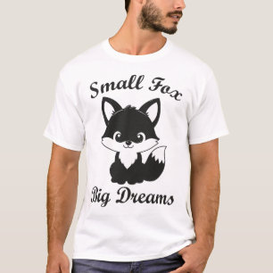 Kleiner Fuchs, große Träume Süßes Cartoon-Fuchs-T- T-Shirt