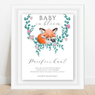 Kleiner Fuchs - Schnuller Jagd Baby Shower Spiel Poster
