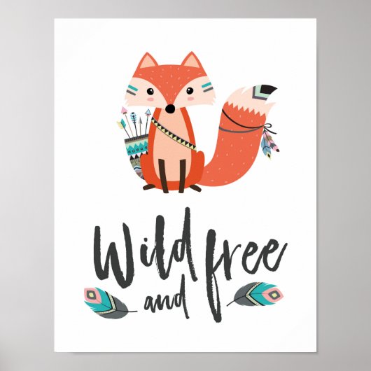 Kleiner Fuchs Wild und Frei Poster (Vorne)
