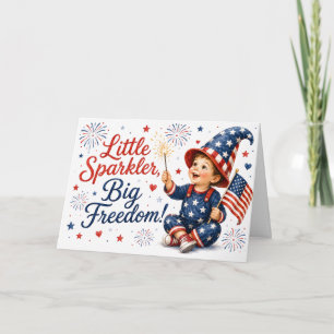 Kleiner Funke, große Freiheit! Patriotischer Gruß Karte