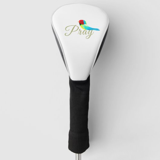 Kleiner Gebetsvogel Golf Headcover (Vorderseite)
