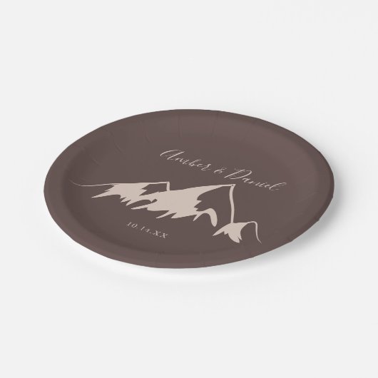 Kleiner Gebirgskuchen Pappteller (Schrägansicht)