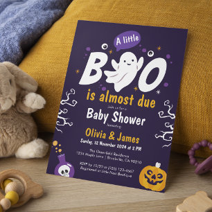Kleiner Geist 'Boo' kommt bald - Babyparty zu Hall Einladung