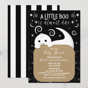 Kleiner Geist schaut hervor Halloween Baby Shower Einladung