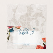 Kleiner geklappter Aquamariner, roter, pfirsichfar Visitenkarten (Außenseite Aufgefaltet)