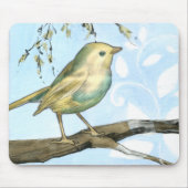 Kleiner Gelbbvogel auf einem Zweig nach oben Mousepad (Vorne)