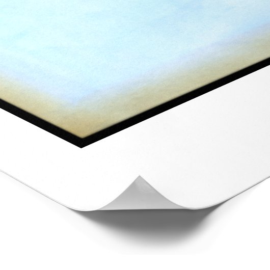 Kleiner Gelbbvogel auf einem Zweig nach oben Poster (Ecke)