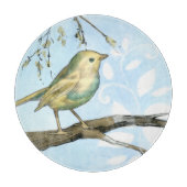 Kleiner Gelbbvogel auf einem Zweig nach oben Schneidebrett (Vorderseite)