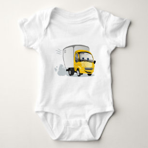 Kleiner Gelber Cartoon LKW für Kinder! Baby Strampler