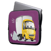 Kleiner Gelber Cartoon LKW für Kinder! Laptopschutzhülle (Vorderseite Links)