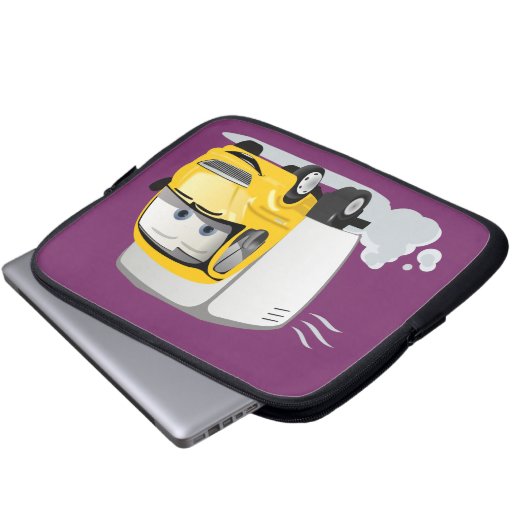 Kleiner Gelber Cartoon LKW für Kinder! Laptopschutzhülle (Vorne Knopf)