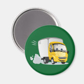 Kleiner Gelber Cartoon LKW für Kinder! Magnet (Vorderseite/Rückseite)