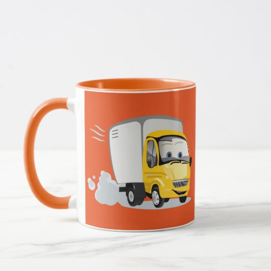 Kleiner Gelber Cartoon LKW für Kinder! Tasse (Links)