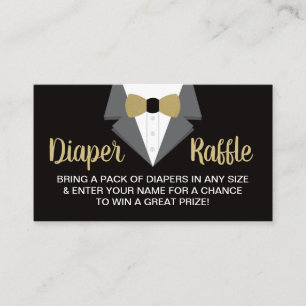 Kleiner Gentleman Diaper Raffle Ticket, Tuxedo Visitenkarte