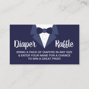Kleiner Gentleman Diaper Raffle Ticket, Tuxedo Visitenkarte