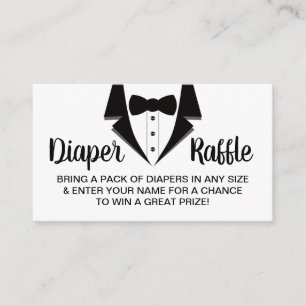 Kleiner Gentleman Diaper Raffle Ticket, Tuxedo Visitenkarte