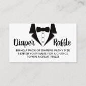Kleiner Gentleman Diaper Raffle Ticket, Tuxedo Visitenkarte (Vorderseite)