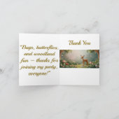 kleiner Gepunkteter Hirschwald Geburtstag Dankeskarte (Innenseite)