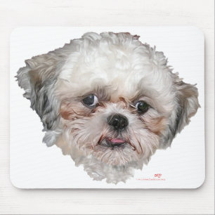 Kleiner geretteter Shih-Tzu-Kopfstudie Mousepad
