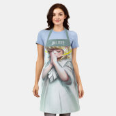 Kleiner Girl-Engel beten glaubt Typografie Schürze (Getragen)