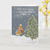 „Kleiner Glaube wächst“ – Weihnachtskarte von M. M Karte (Gelbe Blume)