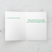 Kleiner glücklicher Hamster St. Patrick's Day Feiertagskarte (Innenseite)