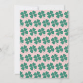 Kleiner Glücksbringer-Bogen Shamrock Mädchen 1. Ge Einladung (Rückseite)