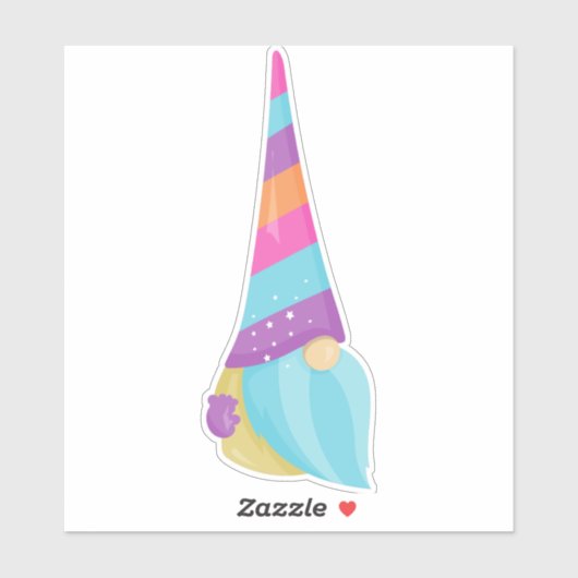 Kleiner Gnome, Niedliches Gnome, Gartengarnome, Hu Aufkleber (Blatt)