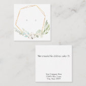 Kleiner "Golden" mit der Green Earring Display Car Quadratische Visitenkarte (Vorne/Hinten)