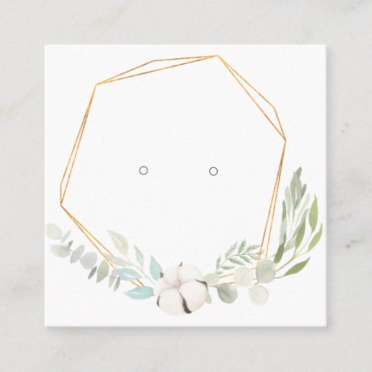 Kleiner "Golden" mit der Green Earring Display Car Quadratische Visitenkarte (Vorderseite)