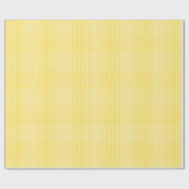 Kleiner goldener gelber und weißer Gingham Geschenkpapier (Flach)