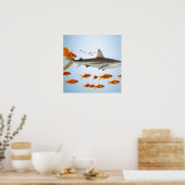 „Kleiner Goldfisch, große Hai-Energie“ Poster (Küche)