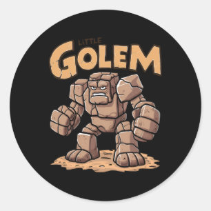 Kleiner Golem Zurück zur Schule Kid Golem Runder Aufkleber