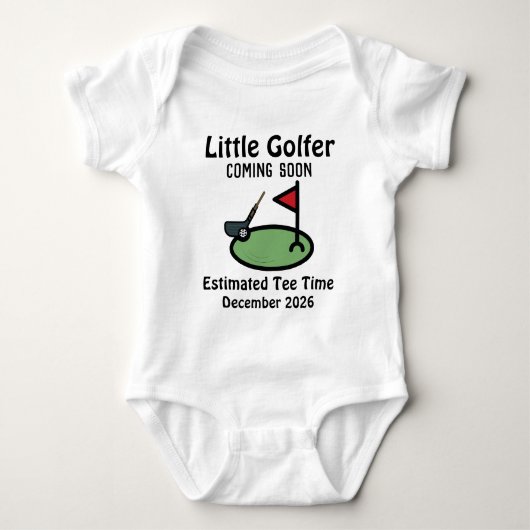 Kleiner Golfer - Golfing Buddy T-Shirt Time Baby Strampler (Vorderseite)