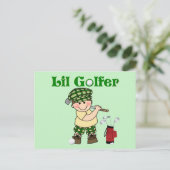 Kleiner Golfer Postkarte (Stehend Vorderseite)