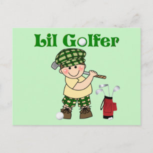 Kleiner Golfer Postkarte