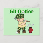 Kleiner Golfer Postkarte (Vorderseite)
