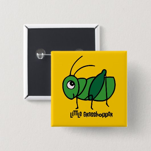 Kleiner Grasshopper Button (Vorne & Hinten)
