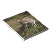 Kleiner grauer Esel mit Wildblumen Notizblock (angewinkelt)