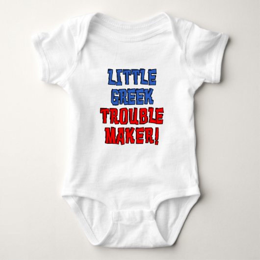 Kleiner griechischer Trouble Maker Baby Strampler (Vorderseite)