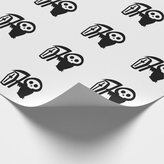 KLEINER GRIM-SENSENMANN GESCHENKPAPIER (Ecke)