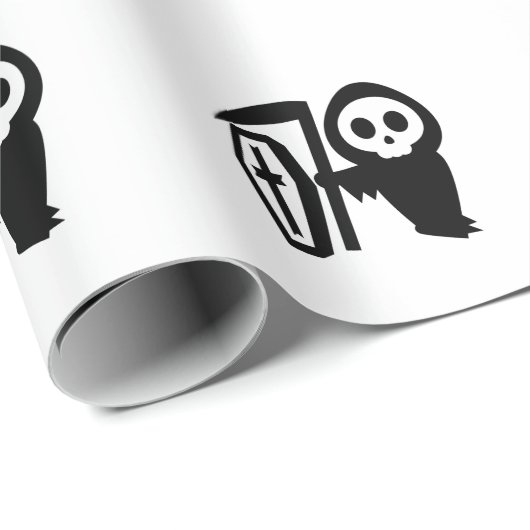 KLEINER GRIM-SENSENMANN GESCHENKPAPIER (Rolleneckpunkt)