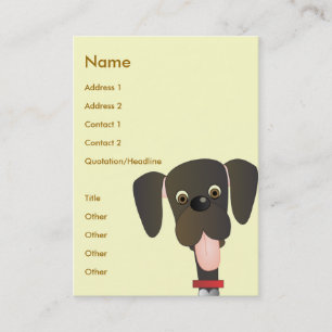 Kleiner großer Hund Visitenkarte