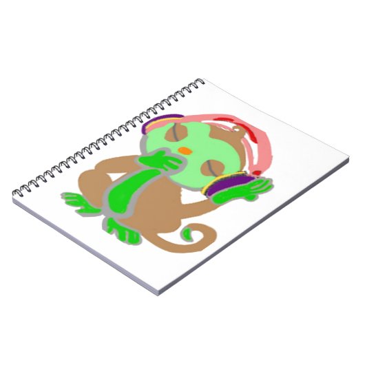 Kleiner grüner Affe Notizblock (Linke Seite)