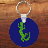 Kleiner grüner Gecko Schlüsselanhänger (Vorderseite)