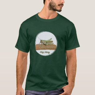 Kleiner grüner Heuschrecken-Cartoon T-Shirt