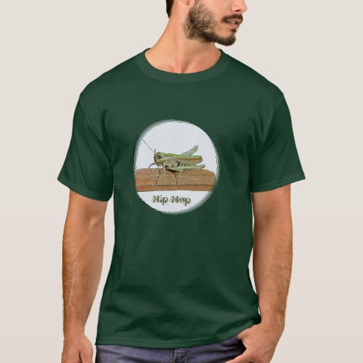 Kleiner grüner Heuschrecken-Cartoon T-Shirt (Vorderseite)