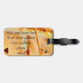 Kleiner grüner Kolibri Gepäckanhänger (Rückseite horizontal)