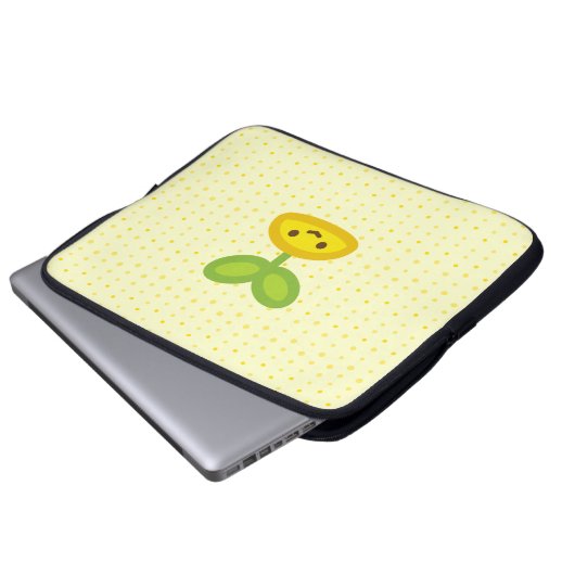 Kleiner grüner Sprössling Laptopschutzhülle (Vorne Knopf)